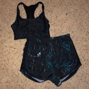 Nike tempo shorts/sports bra!!